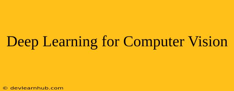 Deep Learning for Computer Vision