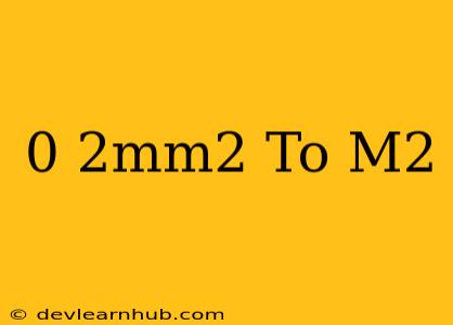 0.2mm^2 To M^2