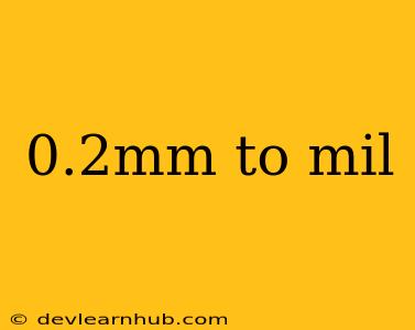0.2mm To Mil