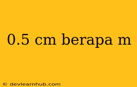 0.5 Cm Berapa M