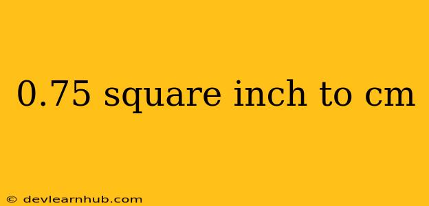 0.75 Square Inch To Cm