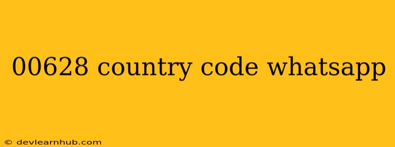 00628 Country Code Whatsapp