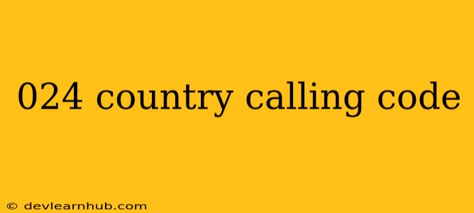 024 Country Calling Code